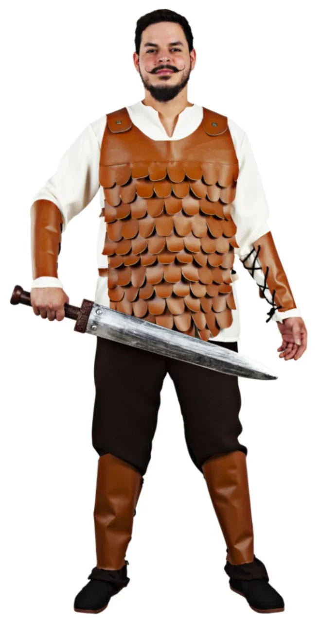 Disfraz de Guerrero Medieval con Armadura para Hombre Caballeros y Cruzados Medievales Fycar